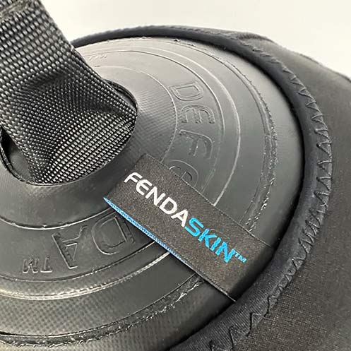 A Fender Cover made from recyclable Bioprene
